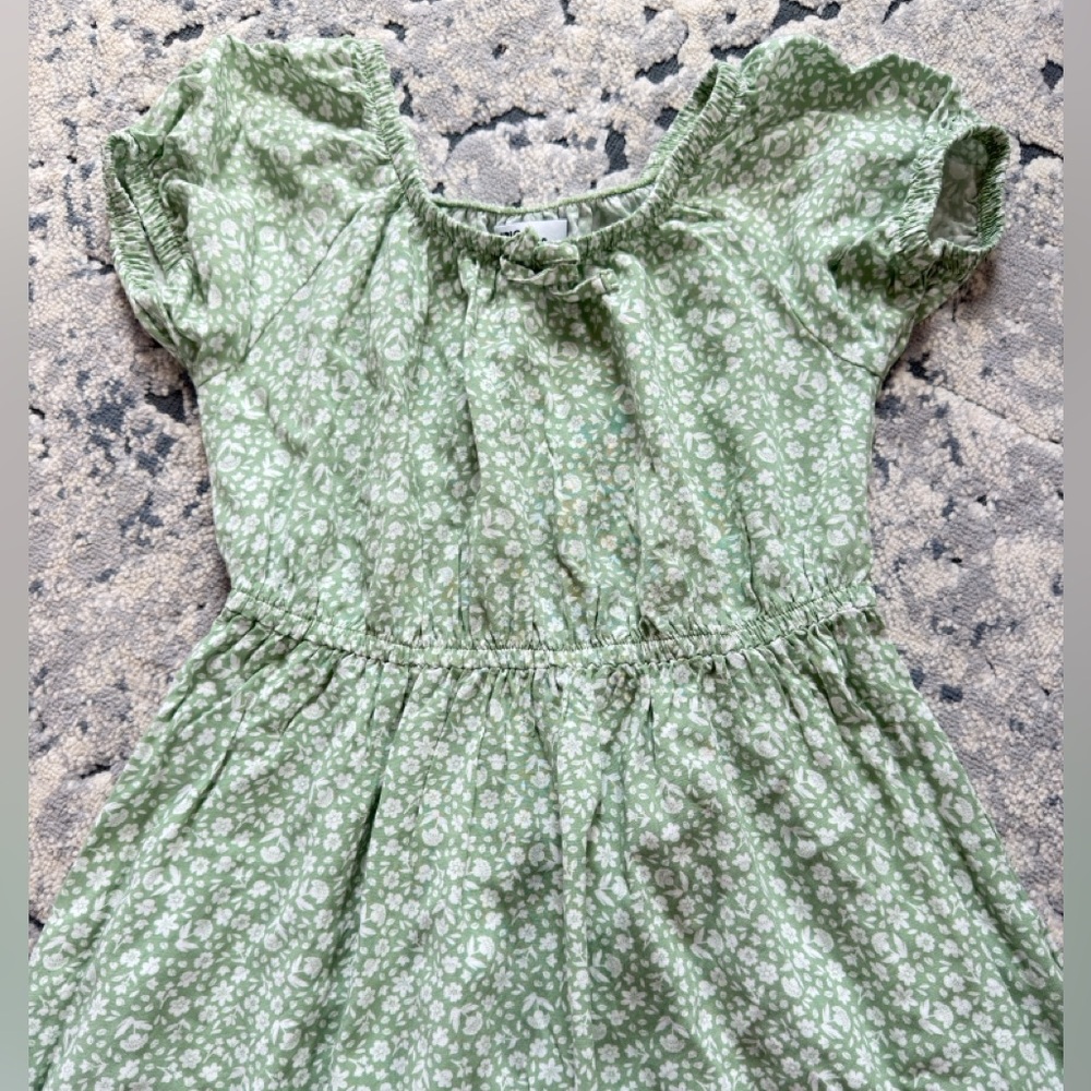 Epic Threads Light Green Floral Kids Dress - Picture 2 of 4